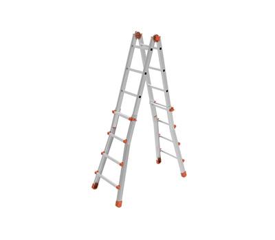 Scala telescopica Squadra - 8+8 gradini - alluminio - Marchetti - 21533 - 8021227008923 - DMwebShop