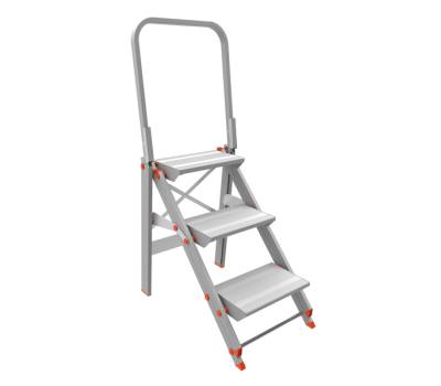 Scala sgabello Class Piu' con parapetto - 3 gradini - alluminio - Marchetti - 20523 - 8021227005168 - DMwebShop