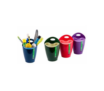 Bicchiere portapenne 2 in 1,8x17 cm mix 4 colori - 12506