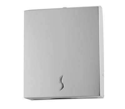 Distributore asciugamani piegati C Z Brinox 28 x 10,2 x 36,5 cm acciaio inox capacita 400 fogli grigio Medial 105016 - 12905