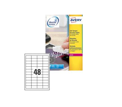 Etichette adesive L6113 in poliestere laser permanenti 45,7 x 21 - 2 mm bianco - 12568