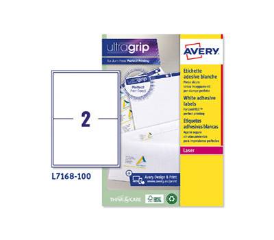 Etichette adesive L7168 in carta angoli arrotondati laser permanenti bianco - 12618