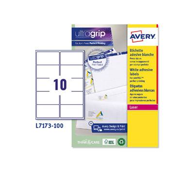 Etichette adesive L7173 in carta angoli arrotondati laser permanenti bianco - 12622