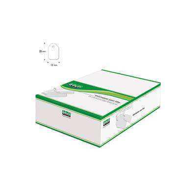 Etichette con filo 13 x 20 mm bianco - 12224