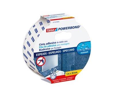 Nastro biadesivo Powerbond per specchi 3,8 cm x 5 mt bianco - 13287 Nastro biadesivo Powerbond per specchi 3,8 cm x 5 mt bianco - 13287