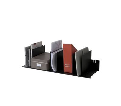 Portariviste 10 separatori mobili 80,2 x 27,5 x 21 cm nero - 11617