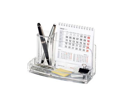 Portatutto da scrivania acrilico 20 x 12 x 10 cm trasparente - 12502