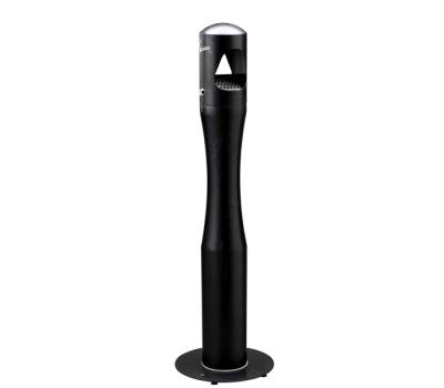 Posacenere da terra a colonna diametro 13 cm H 101 cm base 29 cm inox nero - 11503