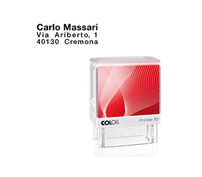 Timbro Printer 10 autoinchiostrante 10x27 mm 3 righe - 13037