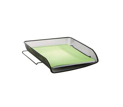 Vaschetta portacorrispondenza Mesh 27 x 6 - 5 x 34 cm rete metallica nero - 11613