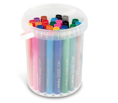 Pennarelli Jumbo - punta diametro 7,6 mm - colori assortiti - secchiello 36 pezzi - Primo - 622BPJ36N - 8006919006227 - DMwebShop - 1