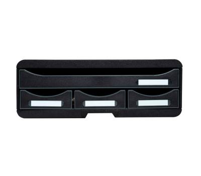 Cassettiera Toolbox - 27 x 35,5 x 13,5 cm - 4 cassetti - nero - Exacompta - 319714D - 9002493424180 - DMwebShop - 1
