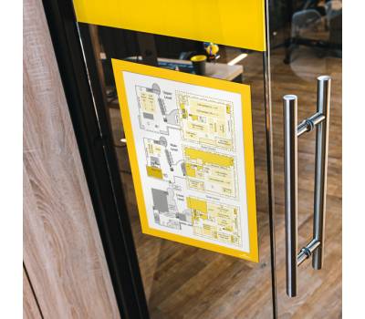 Cornice espositiva Duraframe - A4 - 21 x 29,7 cm - giallo - conf. 2 pezzi - Durable - 4872-04 - 4005546736334A - DMwebShop - 1