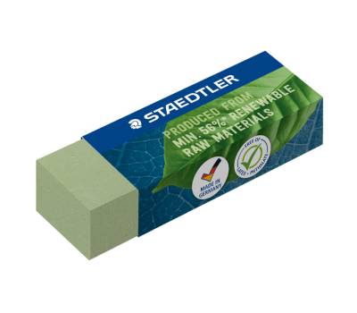 Gomma Eco 526 - 65 x 23 x 13 mm - per matita - verde - conf. 20 pezzi - Staedtler - 526 80-5 - 4007817139943 - DMwebShop - 1