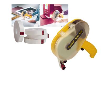 Dispenser per nastro biadesivo ATG 700 - impugnatura in plastica - trasparente - Scotch - 7000031204 - 51131065055 - DMwebShop - 1