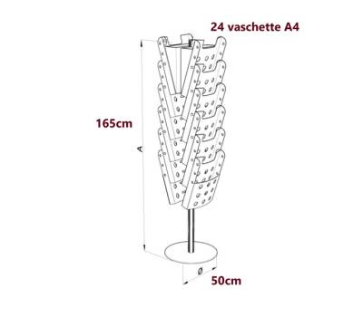 Portariviste girevole da terra Carousel Stacker - 24 vaschette A4 - Tecnostyl - STK24-9 - 8010026280081 - DMwebShop - 1