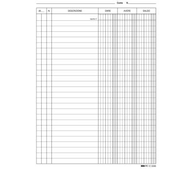 Schede in cartoncino dare-avere-saldo - 21 x 15 cm - conf. 100 pezzi - Edipro - E3336BL - 8023328333614 - DMwebShop - 1