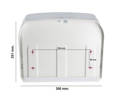 Dispenser per asciugamani in rotolo-fogli - 30 x 19,5 x 25,1 cm - plastica - bianco-azzurro trasparente - Mar Plast - A60210 - 8020090027758 - DMwebShop - 1