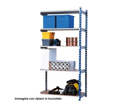 Scaffale Rang'Eco180 - modulo aggiunta - 5 ripiani - portata ripiano 180 kg - 100 x 35 x 200 cm - acciaio - grigio-blu - Paperflow - K605131 - 3660141140286 - DMwebShop - 1
