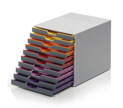 Cassettiera Varicolor - 28 x 35,6 x 29,2 cm - 10 cassetti - Durable - 7610-27 - 4005546701615 - DMwebShop - 1