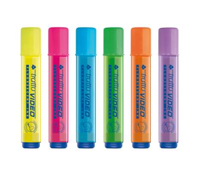 Evidenziatore Video - punta a scalpello - tratto 1 - 5 mm - colori assortiti - barattolo 20 pezzi - Tratto - F829200 - 8000825039553 - DMwebShop - 1