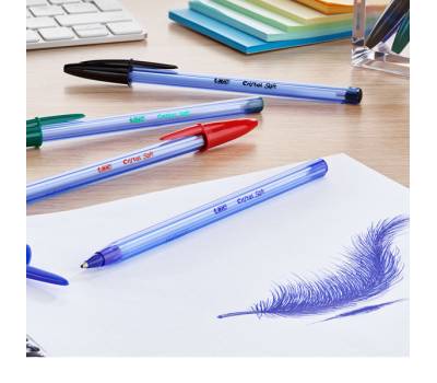 Penna a sfera con cappuccio Cristal Soft - punta 1,2 mm - rosso - conf. 50 pezzi - Bic - 9185201 - 3086123340640 - DMwebShop - 4