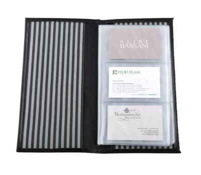 Portabiglietti da visita Professional - similpelle - nero - 12,5 x 23,5 cm - City Time - 4852-N - 8002787048529 - DMwebShop - 1