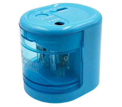 Temperamatite elettrico con contenitore - 2 fori - colori assortiti - Lebez - 4306 - 8007509043066 - DMwebShop - 2