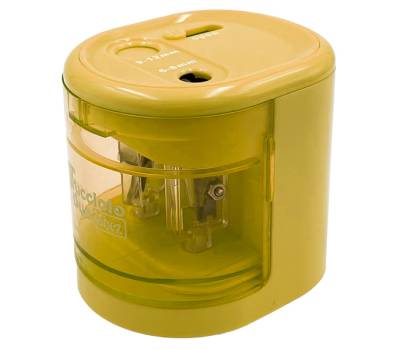 Temperamatite elettrico con contenitore - 2 fori - colori assortiti - Lebez - 4306 - 8007509043066 - DMwebShop - 4