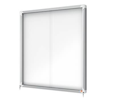 Bacheca per interni - fondo in metallo - 12 fogli - A4 - ante scorrevoli - Nobo - 1902570 - 5028252063760 - DMwebShop - 1