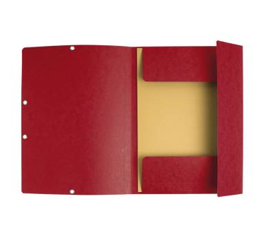 Cartellina con elastico - cartoncino lustre' - 3 lembi - 400 gr - 24 x 32 cm - rosso ciliegia - conf. 25 pezzi - Exacompta - 55525E - 3130630555254 - DMwebShop - 1