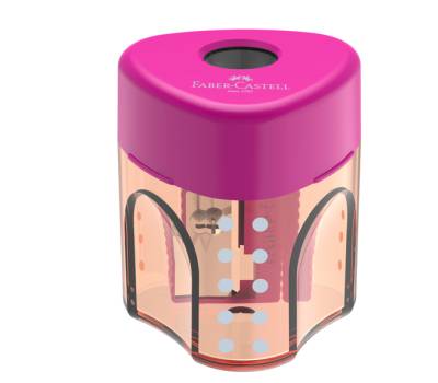 Temperamatite con contenitore - 1 foro - triangolare - con serbatoio - conf. 24 pezzi - Faber Castell - 183405 - 6933256640628 - DMwebShop - 2