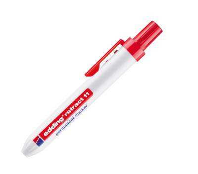 Marcatore permanente 11 Retract - punta conica - 1,5 - 3 mm - rosso - Edding - 4-11002 - 4004764869510 - DMwebShop - 1