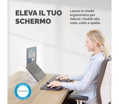 Supporto notebook Clarity - 35 x 27 x 13,4-20,4 cm - Fellowes - 9731401 - 43859752737 - DMwebShop - 4