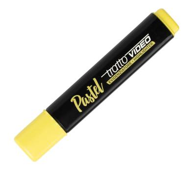 Evidenziatore Video pastel - punta a scalpello - da 1 - 5 mm - giallo limone - conf. 12 pezzi - Tratto - 833501 - 8000825025174 - DMwebShop - 2
