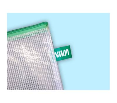 Busta a rete con cerniera gialla - PVC - A5 - 20 x 25 cm - trasparente - conf. 5 pezzi - Starline - 3301 stl - 8025133103123 - DMwebShop - 1