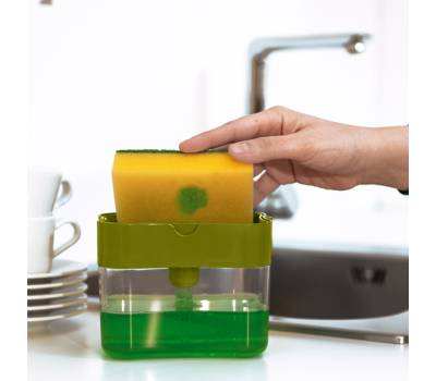 Dispenser detersivo stoviglie ProntoPiatti - con spugna abrasiva - 350 ml - Perfetto - 29118 - 8052474291189 - DMwebShop - 5