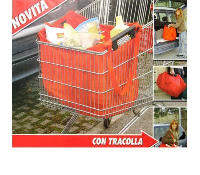 Borsafacile in tessuto - con manici rigidi - 70 lt - colori assortiti - No Brand - 6129300 - 8001851002245 - DMwebShop - 1