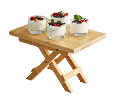 Stand richiudibile - 30 x 20 x18 cm - bamboo - colore naturale - Leone - S0134 - 8024112018076 - DMwebShop - 1