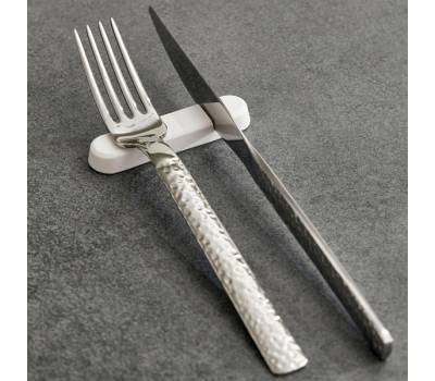 Poggiaposate - 8 x 2 x 1 cm - melamina - bianco - conf. 6 pezzi - Leone - T8195 - 8024112017864 - DMwebShop - 1
