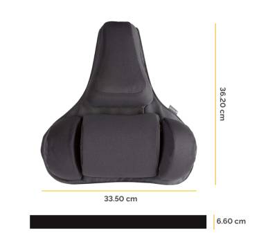 Supporto lombare ergonomico - 38 x 37 x 5 cm - nero - Fellowes - 8041801 - 43859685714 - DMwebShop - 1