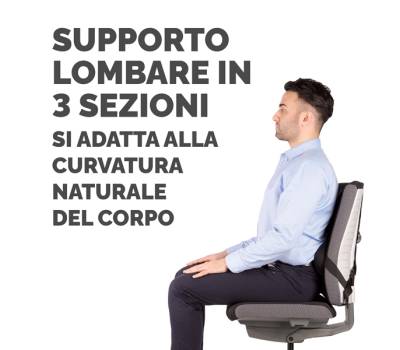 Supporto lombare ergonomico - 38 x 37 x 5 cm - nero - Fellowes - 8041801 - 43859685714 - DMwebShop - 2