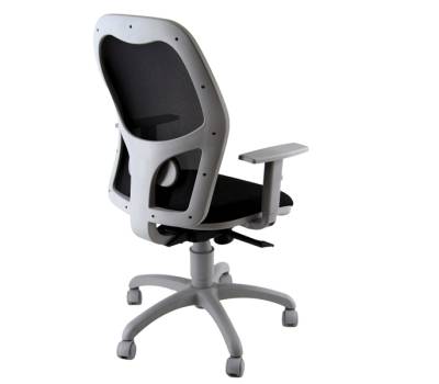 Poltrona semidirezionale Hubble Grafix - con ruote e braccioli - grigio-nero - Unisit - HUGR/BR/EN - 8050043742650 - DMwebShop - 1