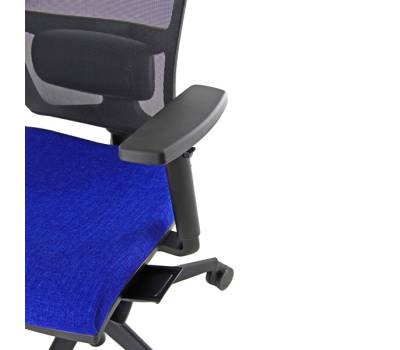 Poltrona semidirezionale Zoea - con ruote e braccioli - schienale rete nero - seduta blu - Unisit - ZOEA/BR/LB - 8050043743848 - DMwebShop - 2