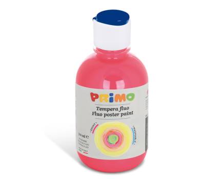 Tempera brillante fluorescente - 300 ml - colori fluo assortiti - box 6 colori - Primo - 255TF6ASS - 8006919315916 - DMwebShop - 3