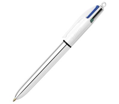 Penna sfera scatto multifunzione 4 Colors Shine - punta 1 mm - fusto silver - conf. 12 pezzi - Bic - 982873 - 3086123343979 - DMwebShop - 1