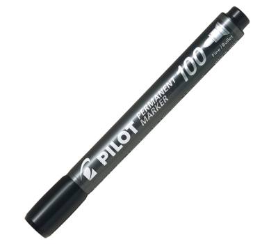 Marcatore permanente Markers 100 - punta tonda - 4,5 mm - nero - conf. 12 pezzi - Pilot - 002705 - 4902505511097 - DMwebShop - 1