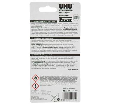 Colla Power - 45 ml - trasparente - Uhu - D3251 - 34256 - 4026700342550 - DMwebShop - 1