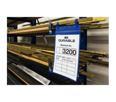 Buste identificative con fascette di aggancio - A4 - verticale (21 x 29,7 cm) - conf. 50 pezzi - Durable - 1750-07 - 4005546109091 - DMwebShop - 2