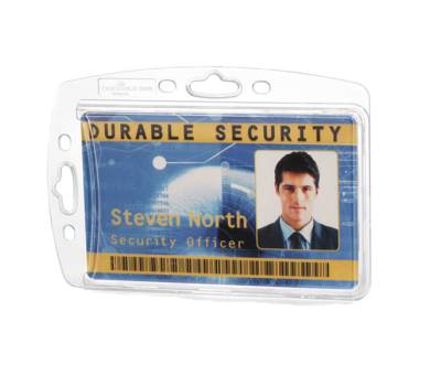 Portabadge rigido - 5,4 x 8,7 cm - trasparente - conf. 10 pezzi - Durable - 8905-19 - 4005546807621 - DMwebShop - 1